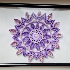 Mandala lila - quilling, Otthon & Lakás, Dekoráció, Spiritualitás, Mandala, Papírművészet, MESKA
