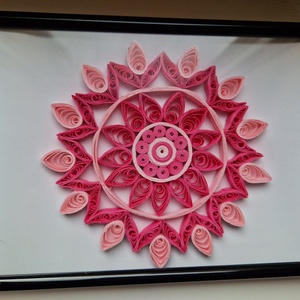 Mandala rózsaszín - quilling - Meska.hu