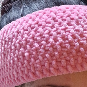 Pink kötött pihe-puha fejpánt, Ruha & Divat, Sál, Sapka, Kendő, Fejpánt, Kötés, MESKA