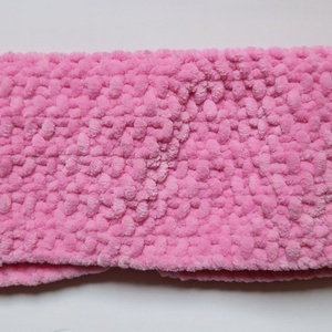 Pink kötött pihe-puha fejpánt - ruha & divat - sál, sapka, kendő - fejpánt - Meska.hu