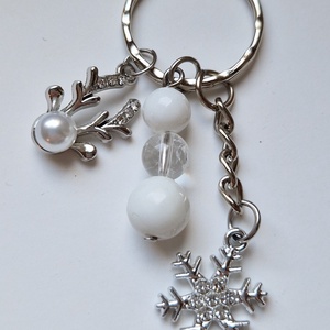 Téli hangulat I. kulcstartó, Karácsony, Mikulás, Mikulás ajándékok, Ékszerkészítés, MESKA