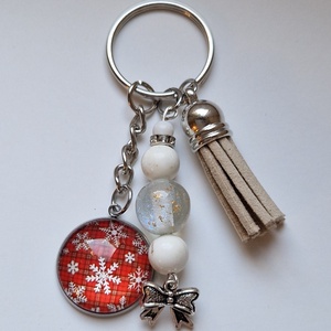 Téli hangulat II. kulcstartó, Karácsony, Mikulás, Mikulás ajándékok, Ékszerkészítés, MESKA