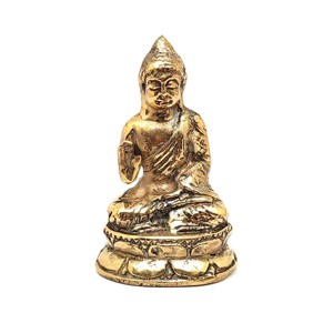 Réz figura Buddha védelmező arany 7x4,5cm, Otthon & Életmód, Dekoráció, Spiritualitás, , MESKA
