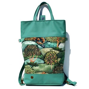 SuziartBag Zöld fás 2in1 hátizsák - táska & tok - kézitáska & válltáska - válltáska - Meska.hu