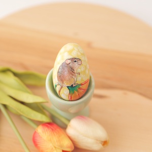 Kézzel festett húsvéti fatojás - ünnepi díszek, dekorációk - húsvéti díszek és dekorációk - húsvéti asztaldíszek - Meska.hu