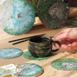 Poháralátét, Otthon & Életmód, Konyhafelszerelés, tálalás, Tálalás, Tányér- és poháralátét, Festészet, Festett tárgyak, MESKA