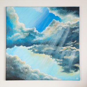  Cloud memoir - Olaj, feszített vászon - Meska.hu
