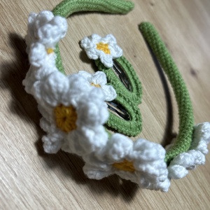 Horgolt hajráf szett - Meska.hu