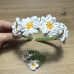 Horgolt hajráf szett - ruha & divat - hajdísz & hajcsat - hajráf & hajpánt - Meska.hu