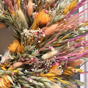 Szárazvirág ajtókopogtató tavaszvaró - otthon & életmód - dekoráció - ajtó- és ablak dekoráció - ajtódísz & kopogtató - Meska.hu