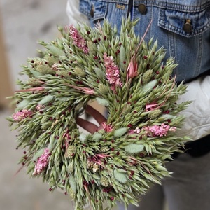 Szárazvirág ajtókopogtató - otthon & életmód - dekoráció - ajtó- és ablak dekoráció - ajtódísz & kopogtató - Meska.hu