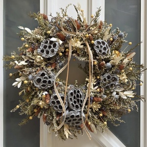 Szárazvirág koszorú - Meska.hu