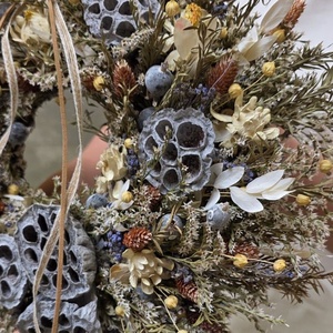 Szárazvirág koszorú - otthon & életmód - dekoráció - ajtó- és ablak dekoráció - ajtódísz & kopogtató - Meska.hu