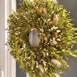 Szárazvirág ajtókopogtató - otthon & életmód - dekoráció - ajtó- és ablak dekoráció - ajtódísz & kopogtató - Meska.hu