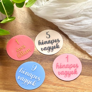Baba mérföldkő korongok  - esküvő - emlék & ajándék - köszönőajándék - Meska.hu