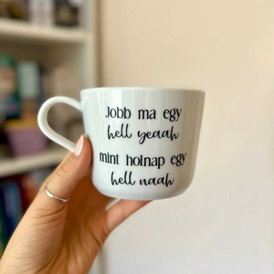 Egyedi hell yeah feliratú bögre - esküvő - emlék & ajándék - köszönőajándék - Meska.hu