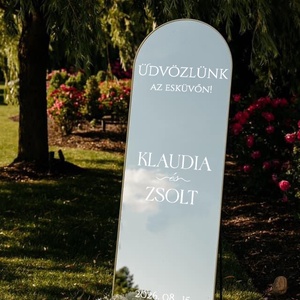 Egyedi, elegáns esküvői matrica tükörre - személyre szabottan - Meska.hu