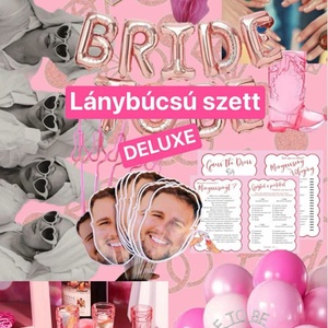 DELUXE Lánybúcsú szett � személyre szabott Hen Party csomag: játékok, dekorációk és kiegészítők - Meska.hu