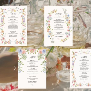 Significant Floral Garden Collection - Esküvői Menü (120�170 mm) Papír/Digitális - művészet - grafika & illusztráció - művészi nyomat - Meska.hu