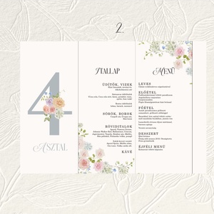 Significant Floral Garden Collection - Esküvői Menü (A4) Papír/Digitális - művészet - grafika & illusztráció - művészi nyomat - Meska.hu