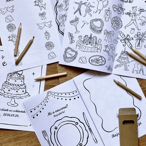 Esküvői színező és foglalkoztató füzet gyerekeknek - művészet - grafika & illusztráció - művészi nyomat - Meska.hu
