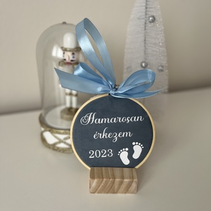 Hamarosan érkezem bababejelentő karácsonyfa dísz, Ruha & Divat, Babaruha & Gyerekruha, Babafotózási ruha és kellék, Mindenmás, MESKA