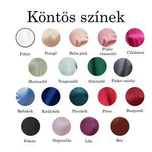 Esküvői köntös, készülődős köntös - név + szolid szivecskés minta - esküvő - kiegészítők - esküvői köntös - Meska.hu