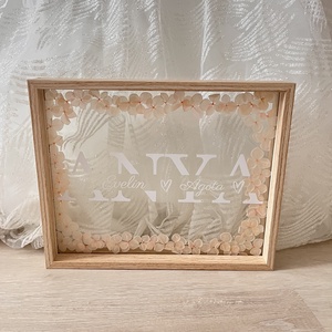 Anyák napi átlátszó üveg kép szárazvirág hortenziával - esküvő - emlék & ajándék - szülőköszöntő ajándék - Meska.hu