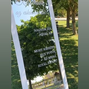 Esküvői tükör matrica - Köszöntünk az esküvőnkön! Nagyon jól nézel ki! Készíts egy fotót.... - Meska.hu