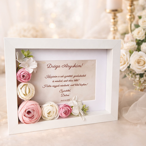 Szülőköszöntő virágos 3D kép, Esküvő, Emlék & Ajándék, Szülőköszöntő ajándék, Mindenmás, MESKA