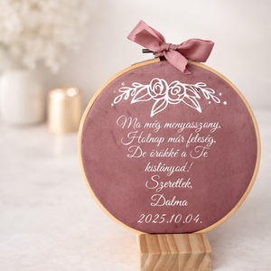 Szülőköszöntő hímzőkeret - képkeret apukáknak, anyukáknak, nagyszülőknek, Esküvő, Emlék & Ajándék, Szülőköszöntő ajándék, Mindenmás, MESKA