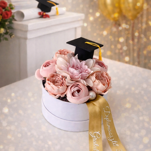 Diplomaosztó virágbox fehér dobozban, Otthon & Életmód, Dekoráció, Virágdísz és tartó, Virágbox, virágdoboz, Mindenmás, MESKA