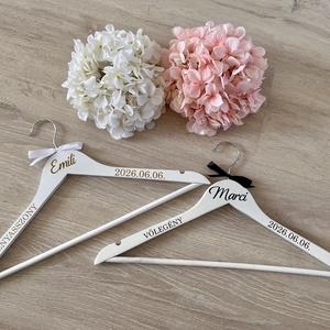 Menyasszony és vőlegény páros vállfa szett, Esküvő, Ruha, Vállfa, Mindenmás, MESKA