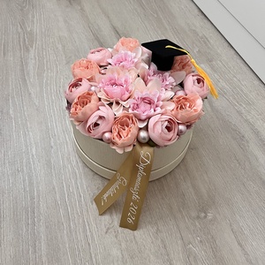 Diplomaosztó ÓRIÁS kör alakú virágbox - otthon & életmód - virágdekoráció - virágok - virágbox - Meska.hu