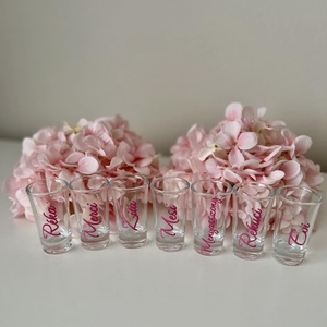 Feliratozott neves feles pohár lánybúcsúra, legénybúcsúra, esküvői ültetőnek, köszönőajándéknak, Esküvő, Lánybúcsú, Mindenmás, MESKA