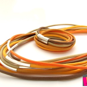 THREADS paracord nyaklánc - Mustard - ékszer - nyaklánc - párhuzamos nyaklánc - Meska.hu