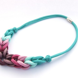 HOOP paracord nyaklánc - Lavender - ékszer - nyaklánc - statement nyaklánc - Meska.hu