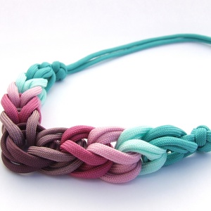 HOOP paracord nyaklánc - Lavender - ékszer - nyaklánc - statement nyaklánc - Meska.hu