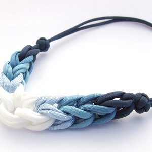 HOOP paracord nyaklánc - Denim, Ékszer, Statement nyaklánc, Nyaklánc, Csomózás, Ékszerkészítés, MESKA