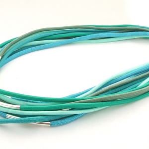 THREADS paracord nyaklánc - Aqua - ékszer - nyaklánc - medál nélküli nyaklánc - Meska.hu