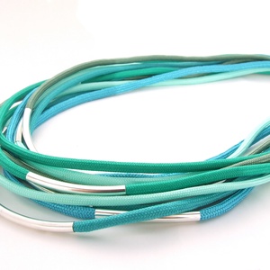 THREADS paracord nyaklánc - Aqua, Ékszer, Nyaklánc, Medál nélküli nyaklánc, Csomózás, Ékszerkészítés, MESKA