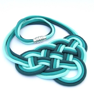 CELTIC paracord nyaklánc - Aqua - ékszer - nyaklánc - medál nélküli nyaklánc - Meska.hu