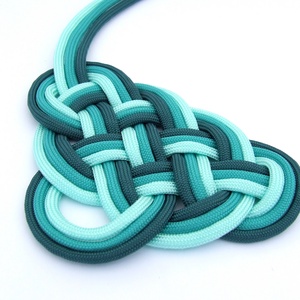 CELTIC paracord nyaklánc - Aqua - ékszer - nyaklánc - medál nélküli nyaklánc - Meska.hu