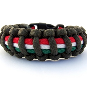 MAGYAROS paracord karkötő VII., Ékszer, Karkötő, Fonott karkötő, Csomózás, Ékszerkészítés, MESKA