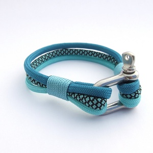 NAUTICAL paracord karkötő - Turquoise Diamond - ékszer - karkötő - fonott karkötő - Meska.hu