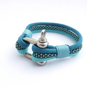 NAUTICAL paracord karkötő - Turquoise Diamond, Ékszer, Karkötő, Fonott karkötő, Csomózás, Ékszerkészítés, MESKA