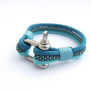 NAUTICAL paracord karkötő - Turquoise Diamond - Meska.hu