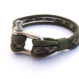 NAUTICAL paracord karkötő - Forest, Ékszer, Fonott karkötő, Karkötő, Csomózás, Ékszerkészítés, MESKA