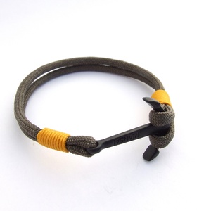 Anchor paracord karkötő - Gunmetal - ékszer - karkötő - fonott karkötő - Meska.hu