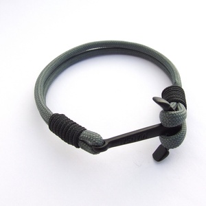 Anchor paracord karkötő - Anthracite - ékszer - karkötő - fonott karkötő - Meska.hu